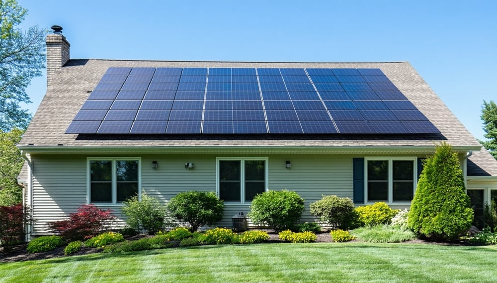 Residential solar system installation by Native Energy LLC Residential solar system installation by Native Energy LLC